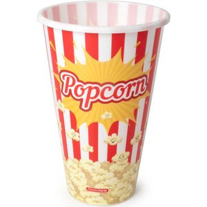 Plasticforte Popcorn Bak - Rood/Wit Retro Print - Kunststof - Herbruikbaar