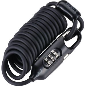 BBB Cycling CoilSafe Kabelslot - Fietsslot Cijferslot - Compact en Lichtgewicht - Zwart - 4.8 mm x 180 cm - BBL-56