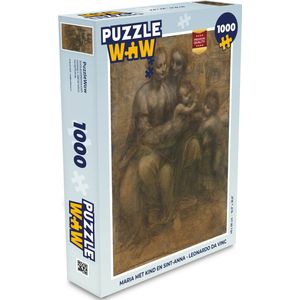 Puzzel Maria met kind en Sint-Anna - Leonardo da Vinci - Legpuzzel - Puzzel 1000 stukjes volwassenen