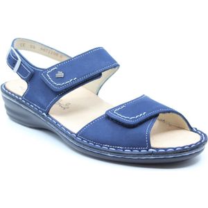 Finn Comfort, MANERBA, 03341-007414, Blauwe dames sandaal met een uitneembaar voetbed