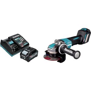 Makita GA 044 GM101 Accu haakse slijper 40 V max. 125 mm X-LOCK Brushless + 1x oplaadbare accu 4.0 Ah + lader