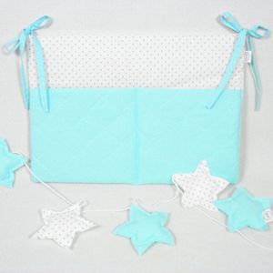 Opbergzak Dots Turquoise Betulli - Boxzak - Box speelgoed baby - Speelgoedzak - Boxzak baby - Boxtas - Boxopbergzak - Box organizer baby