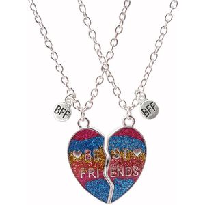 Kasey Vriendschapsketting Gekleurd Hartje BFF - BFF Ketting Voor 2 - Vriendschapskettingen - Vriendschap Cadeau