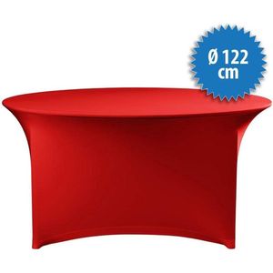 Cover Up Tafelrok Stretch - Ø122cm - Incl. Topcover - Rood