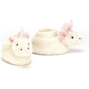 Jellycat - Bashful Unicorn Booties - Baby Slofjes - 0/6 maanden
