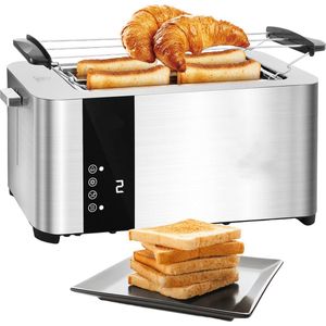 White-Label Broodrooster met Tostiklemmen - Toaster - Broodroosters - Zilver