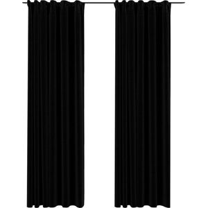 vidaXL-Gordijnen-linnen-look-verduisterend-haken-2-st-140x225-cm-zwart