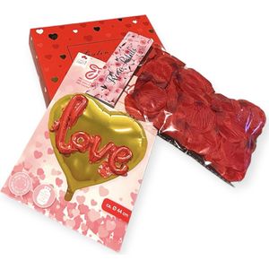 Valentijn voor hem- Ik hou van jou cadeautje - Rozenblaadjes- Chocola- Liefde- Valentijn decoratie - Valentijnsdag- Valentijn cadeautje voor hem - Valentijn cadeautje voor haar - Valentijnsdag cadeau - Valentijn versiering