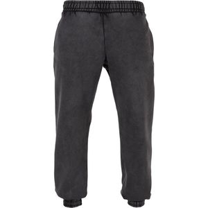 Urban Classics - Heavy Sand Washed Heren joggingbroek - XXL - Zwart