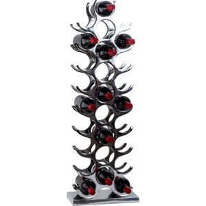 Svenska Living Wijnrek - 27 flessen - chrome - metaal - 33 x 100 cm - Modern/stijlvol/art-deco