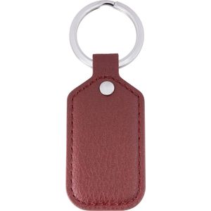 Wearable betaal sleutelhanger - vegan leer - kleur Rosy Bordeaux - contactloos betalen - gadget - NFC - digitaal visitekaartje