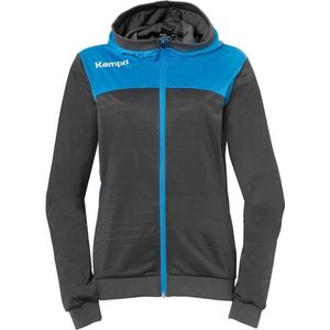 Kempa Emotion 2.0 Jas met Capuchon Dames Antraciet-Kempa Blauw Maat M