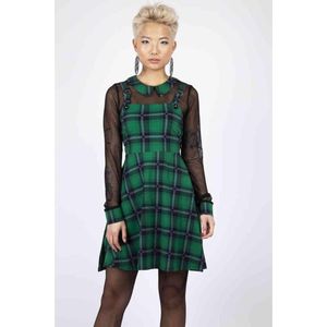 Jawbreaker - Round In Circles Plaid Korte jurk - L - Groen