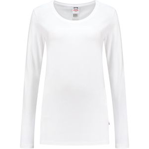 Tricorp T-shirt Lange Mouw Dames 101010 Wit - Maat S