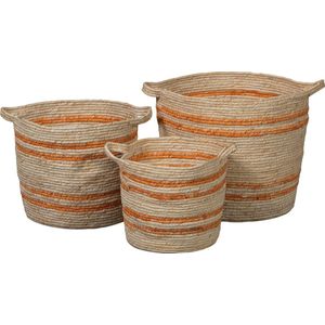 BePureHome Practical Manden - Papier Touw - Naturel - Set van 3