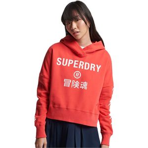 Superdry Code Core Sport Crop Box Capuchon Oranje XL Vrouw