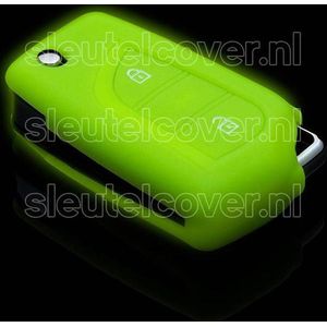 Autosleutel Hoesje geschikt voor Citroën - SleutelCover - Silicone Autosleutel Cover - Sleutelhoesje Glow in the dark / Lichtgevend