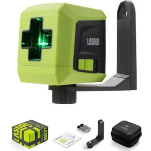 Automatische Laserwaterpas met Groene Kruislijnlaser - Zelfnivellerend, Draaibare Magnetische Houder, 30m Bereik