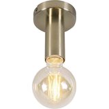 QAZQA facil - Design Plafondlamp - 1 lichts - Ø 100 mm - Goud/messing - Woonkamer | Slaapkamer | Keuken