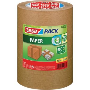 tesa PAPER 55337-00002-01 Pakband tesapack ecoLogo Bruin (l x b) 50 m x 50 mm 3 stuk(s)