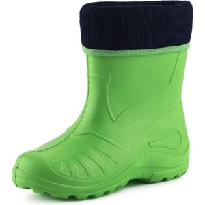 Ladeheid Kinder Regenlaarzen - Rubber - met Binnenschoen - EVA - Wasbare Binnenschoen - LA-KL-EVA-Kids - Groen - 35