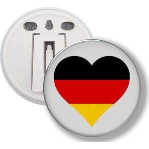 Button Met Clip - Hart Vlag Duitsland