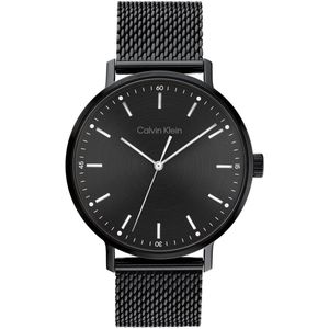 Calvin Klein CK25200046 Heren Horloge - Mineraalglas - Roestvrijstaal - Zwart - 42 mm breed - 4.2 cm lang - Quartz - Druksluiting - 3 ATM (spatwater)