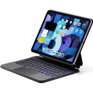 iPad Pro 11 (2018/2020/2021) case - Bluetooth Toetsenbord hoes - met Touchpad & Toetsenbordverlichting - Zwart