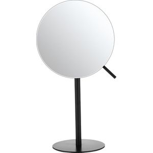 Behave RVS Scheerspiegel - Make up spiegel - 3x Vergrotend - Minimalistisch design - Premium microvezeldoek - Zwart - 32 x 17 cm