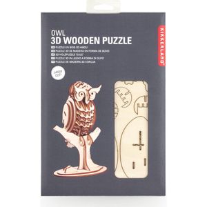 Kikkerland 3D puzzel van hout - In de vorm van een Uil
