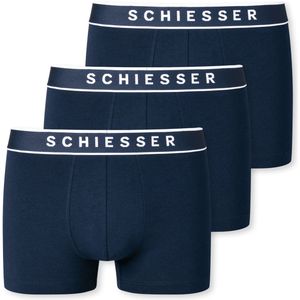 Schiesser 95/5 Organic Heren Shorts - Donker Blauw - 3 pack - Maat XXL