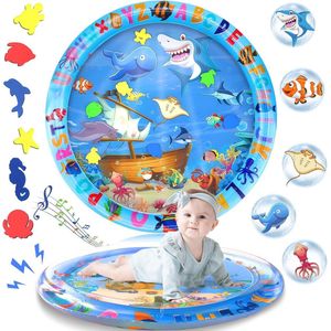 Schattige Dolfijn Watermat voor Baby's - Opblaasbare Waterspeelmat Baby (63 x 63 cm)