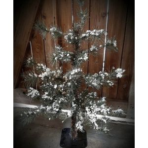 Kunst Kerstboom met sneeuw op standaard groen wit 76 cm snowy | 121325 | Home Sweet Home | Stoer & Sober Woonstijl