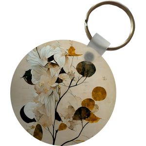 Sleutelhanger - Bloemen - Bladeren - Boom - Pastel - Plastic - Rond - Uitdeelcadeautjes