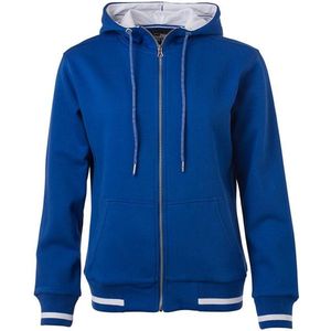 James and Nicholson Dames/dames Club Sweat Jacket (Koningsblauw/Wit)