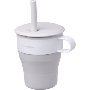 Duradis - Siliconen koffiebeker to go - Opvouwbaar - Koffiemok - Drinkbeker - 450 ml - Grey