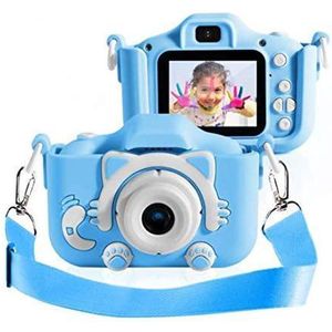 OHOME® Digitale Kindercamera HD 1080p 32GB Inclusief Micro SD Kaart - Vlog Camera voor Kinderen - Digitaal Kinderfototoestel - Klein Formaat Speelgoed Camera  - Blauw