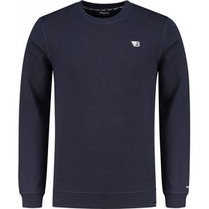 Ballin Amsterdam - Heren Regular fit Sweaters Crewneck LS - Dark Blue - Maat M