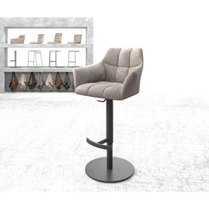 Barstoel Yulo-Flex draaivoet hoogteverstelbaar metaal vintage taupe