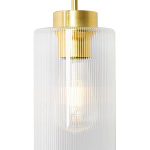 QAZQA laura - Art Deco Wandlamp voor binnen - 1 lichts - D 19 cm - Goud - Woonkamer | Slaapkamer | Keuken