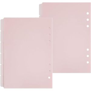 12 vellen A5 tabbladverdeler 827 x 616 cm roze met tabs (4) verticale ring kunststof verdeler gematteerde tabbladverdeler voor planner en notitieboek
