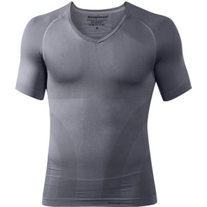Knapman Zoned Compression V-hals Shirt 2.0 Grijs | Compressieshirt voor Heren | Maat S