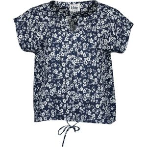 Blue Seven blouse dames - dames blouse - blauw/wit bloem - KM - 180197 - maat 36