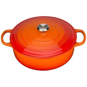 Le Creuset Lage braad-/ stoofpan 6,2L - 30cm Oranjerood