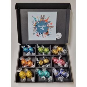 Chocolade Ballen Proeverij Pakket | Chocolade pakket met 9 verschillende chocolade smaken kwaliteits chocolade met Mystery Card 'Groeten Uit...' (met persoonlijke videoboodschap) | Cadeaupakket | Feestdagen box | Chocolade cadeau | Valentijnsdag