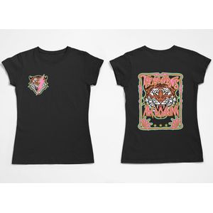 Roaring Tiger T-shirt Dames – The Heavens Are Roaring – Voor- en Achterprint