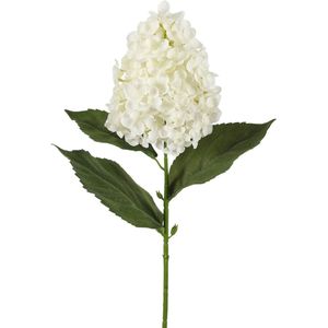 Viv! Home Luxuries Hortensia - Pluimhortensia - zijden bloem - wit - 71cm