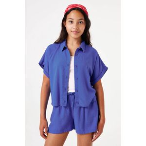 GARCIA Meisjes Blouse Blauw Korte mouw