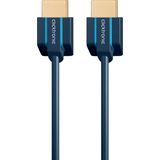 Clicktronic Slimline HDMI 2.0 Kabel - 4K 60Hz - Verguld - 1 meter - Zwart