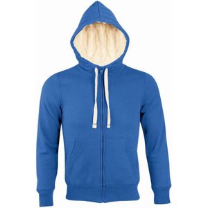 SOLS Sherpa Unisex Zip-Up Hooded Sweatshirt / Hoodie (Koningsblauw)